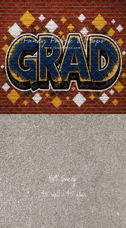 Navy & Gold Grad - With Sweep Option