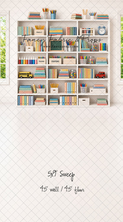 Pastel Classroom Bookshelf - With Sweep Option