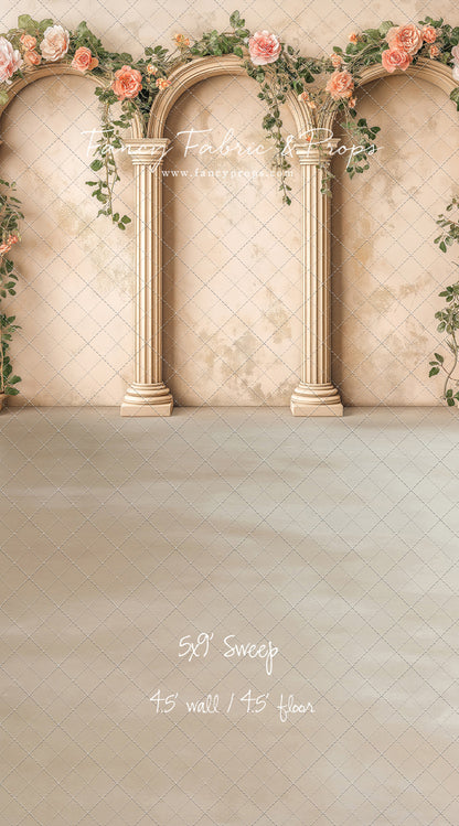 Peach Bloom Garden - With Sweep Option