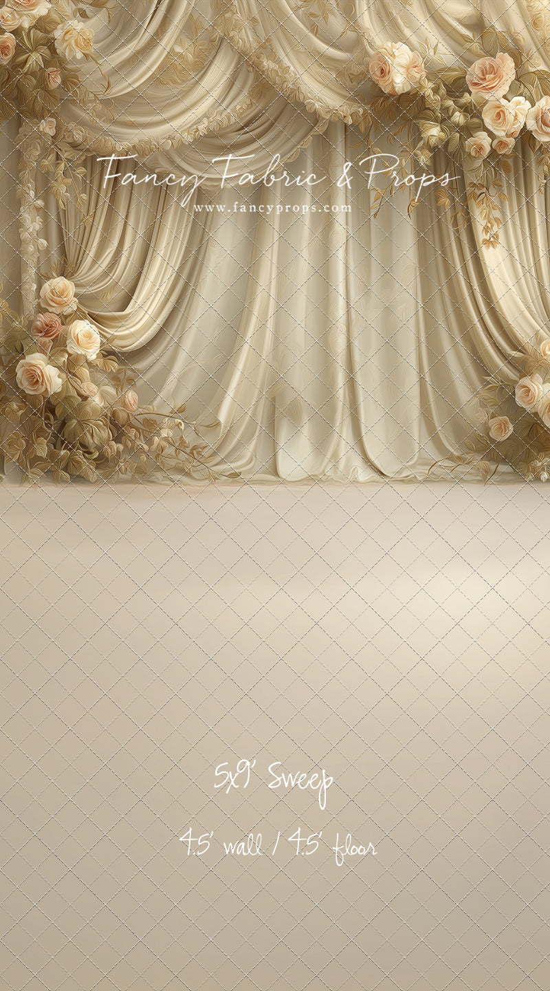 Petals & Silk In Ivory - With Sweep Option