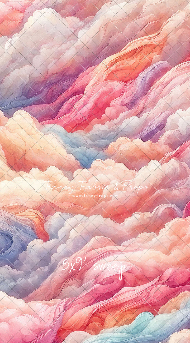 Pink Rainbow Cascading Clouds