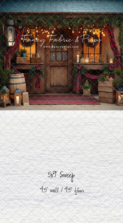 Plaid Cabin Porch - With Sweep Option