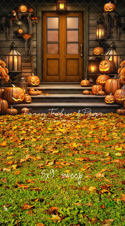 Pumpkin Porch -  Rust Door - With Sweep Option