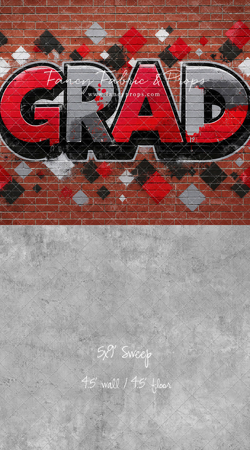Red, Black & Gray Grad - With Sweep Option