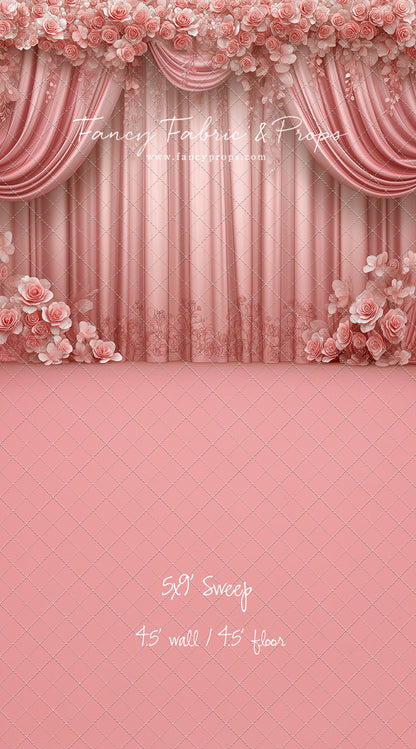 Rosy Vienna Drapes - With Sweep Option
