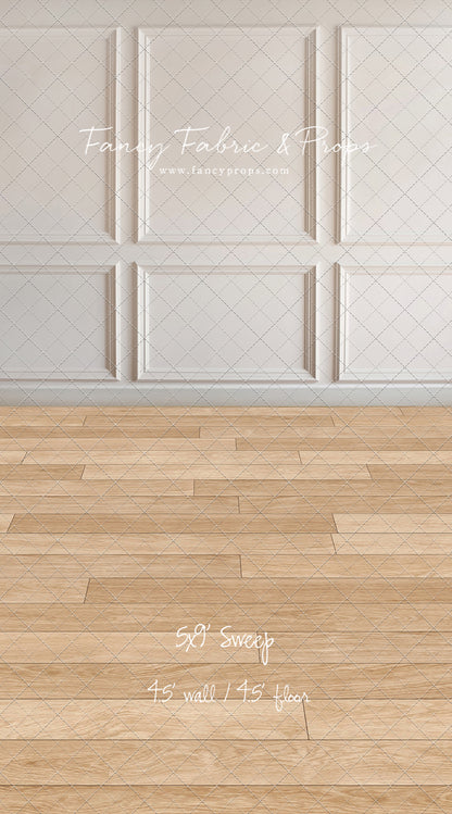 Simple Ivory Panel Wall - With Winter's Grace Floor Sweep Option