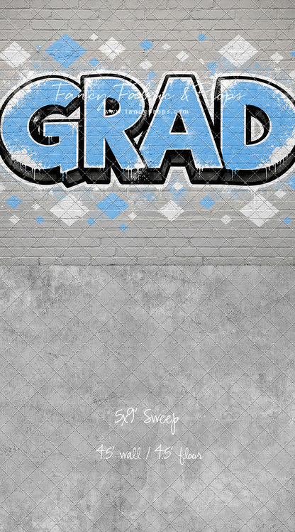 Sky & White Grad - With Sweep Option