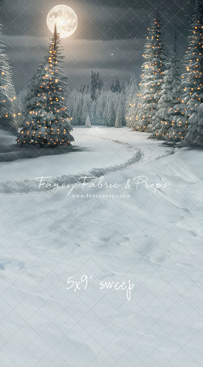 Snowy Road With Lights - with Sweep Option