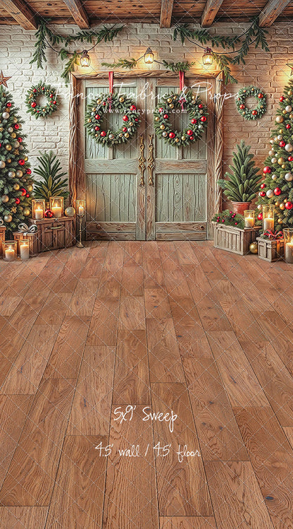 The Christmas Cabin Porch - with Sweep Option