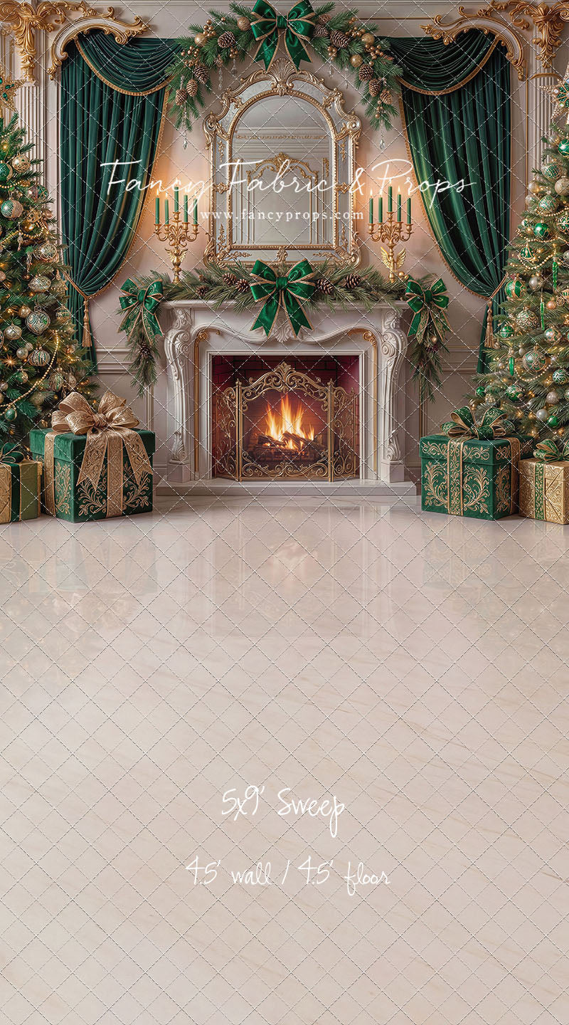 The Emerald Christmas Hearth  - with Sweep Option