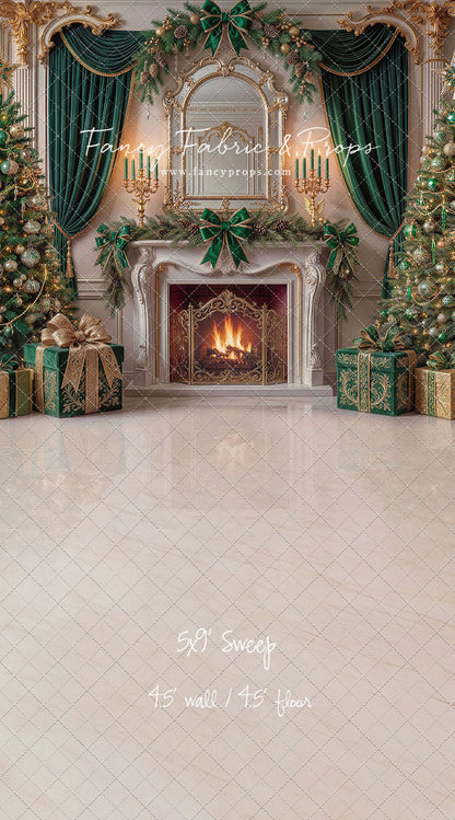 The Emerald Christmas Hearth  - with Sweep Option