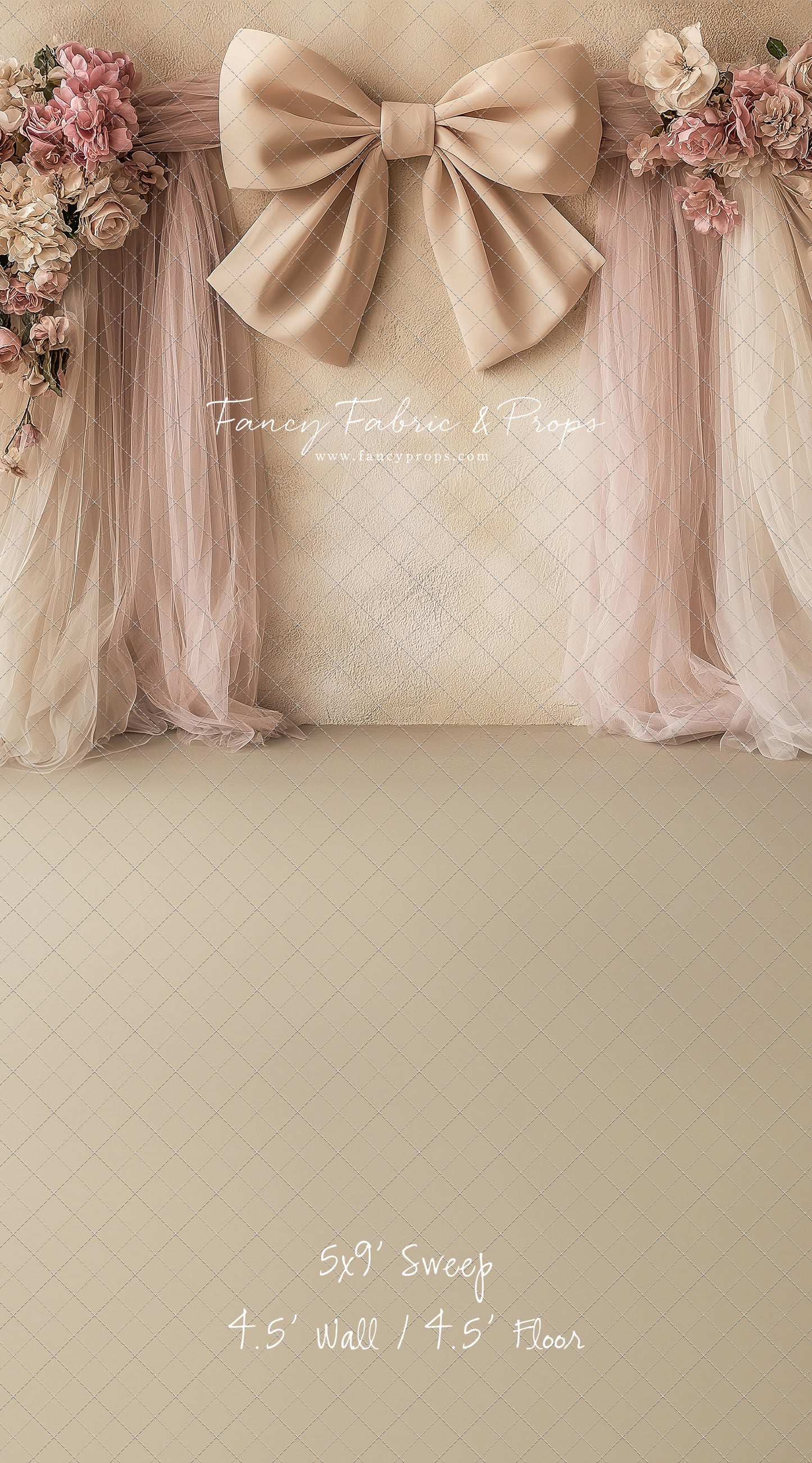 Velvet Blossom Bow Arch - With Sweep Option