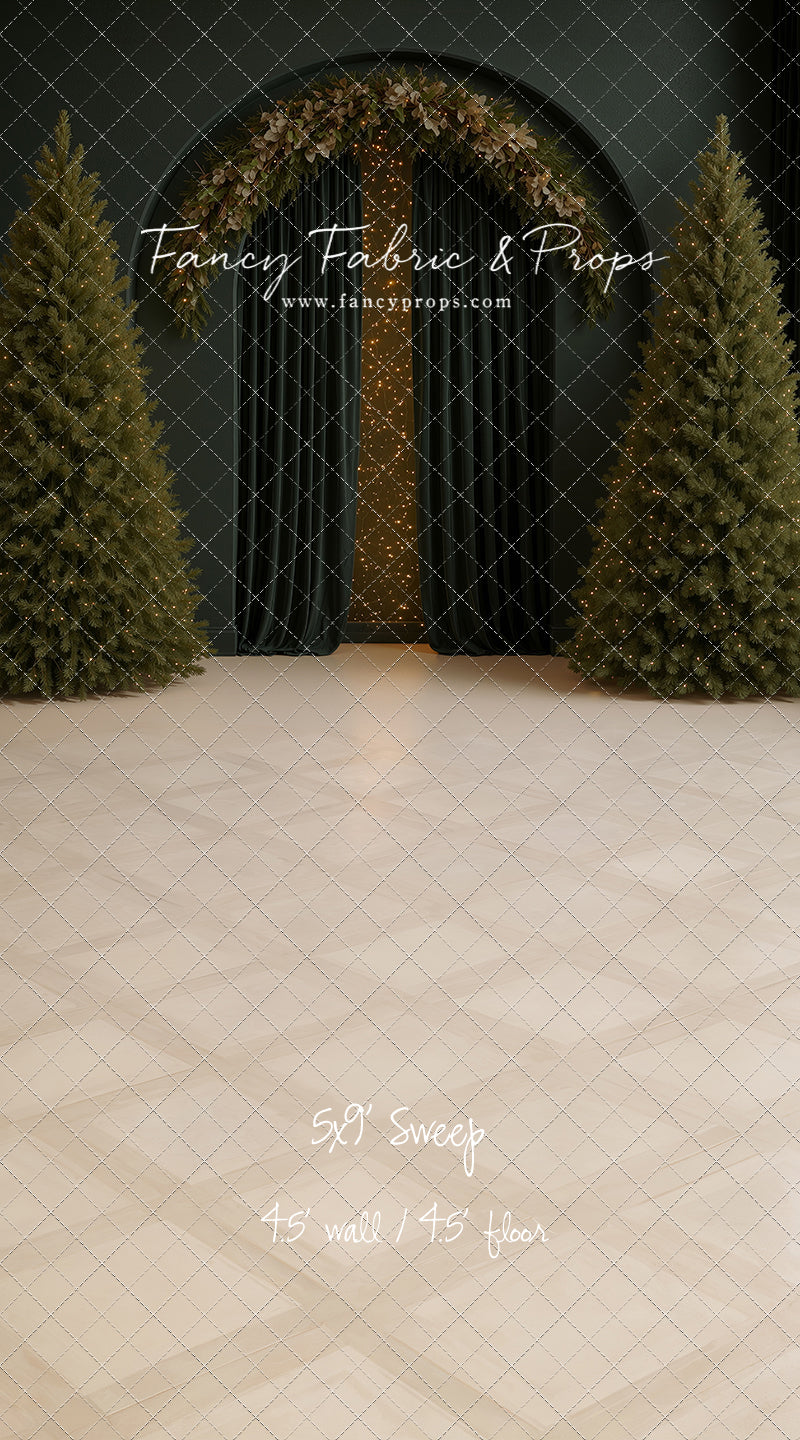 Velvet Christmas Arch - With Sweep Option