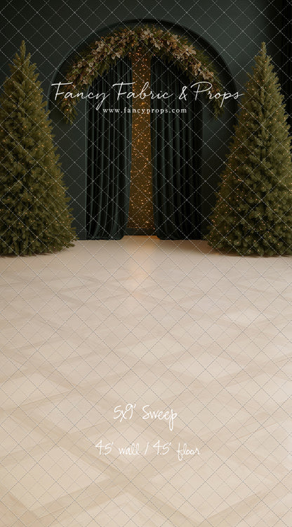 Velvet Christmas Arch - With Sweep Option