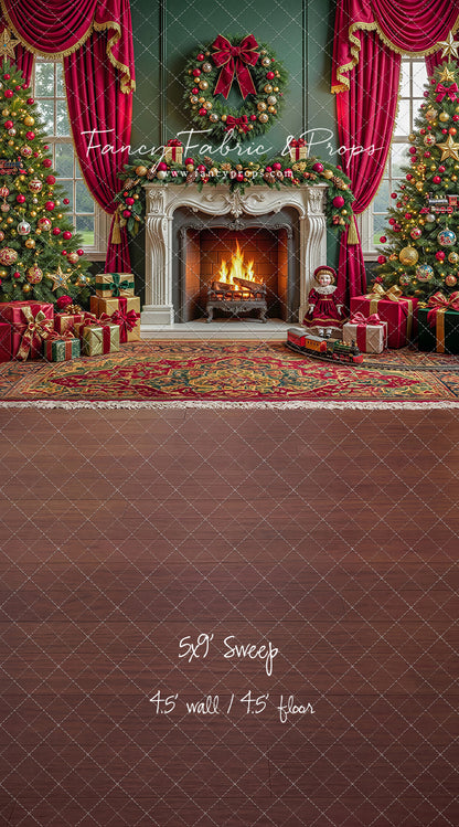 Vintage Christmas Hearth - with Sweep Option