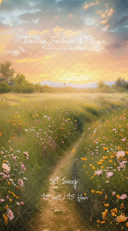 Wildflower Sunset Path  - With Sweep Option