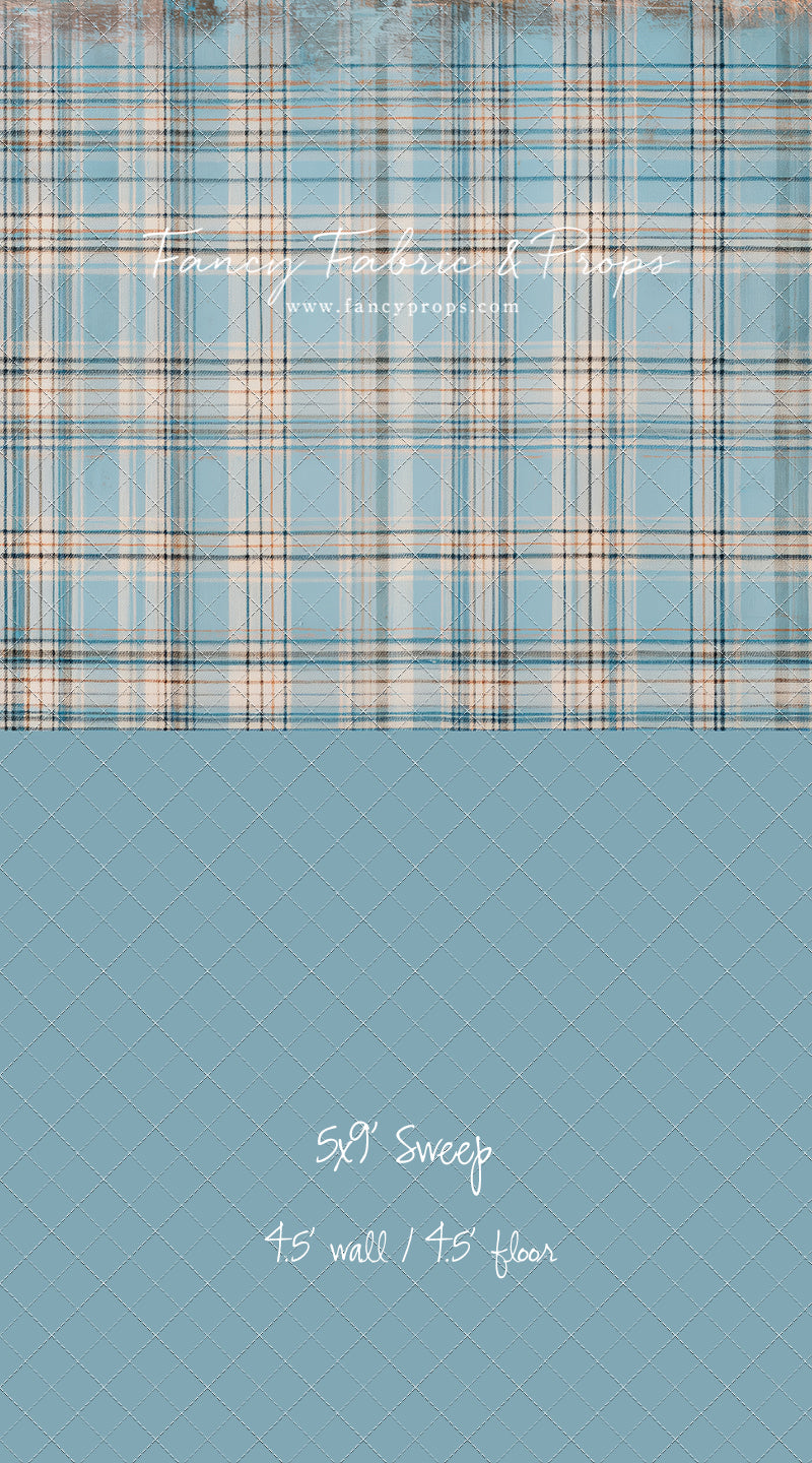 Winter Sky Gingham - With Sweep Option
