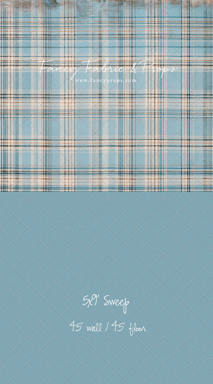 Winter Sky Gingham - With Sweep Option