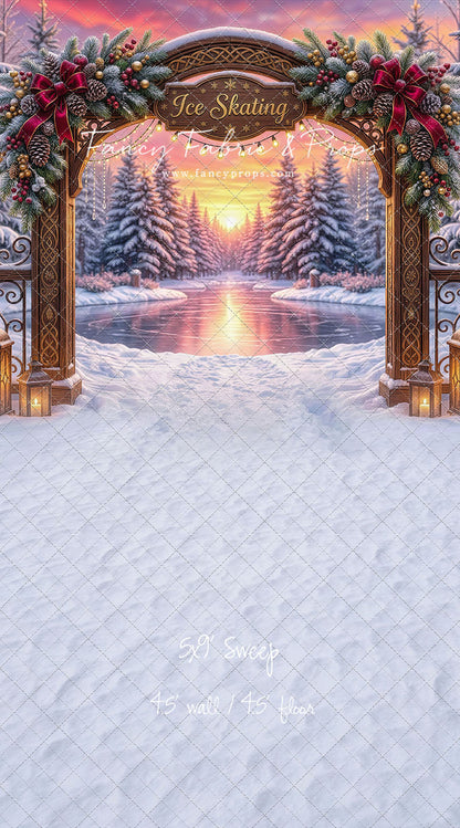 Winter Sunset Skating - With Sweep Option
