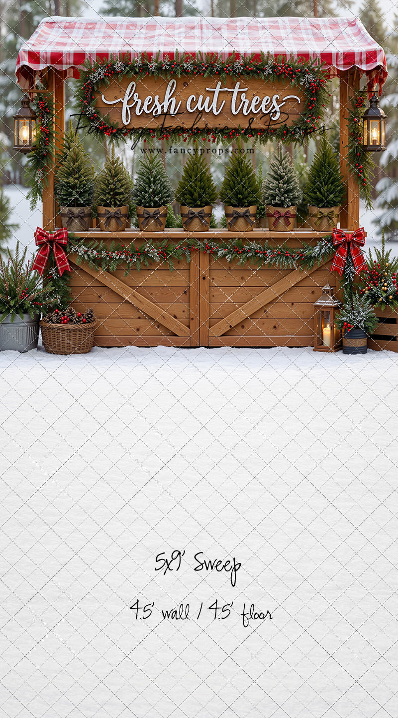Winter Woods Tree Market - With Sweep Option