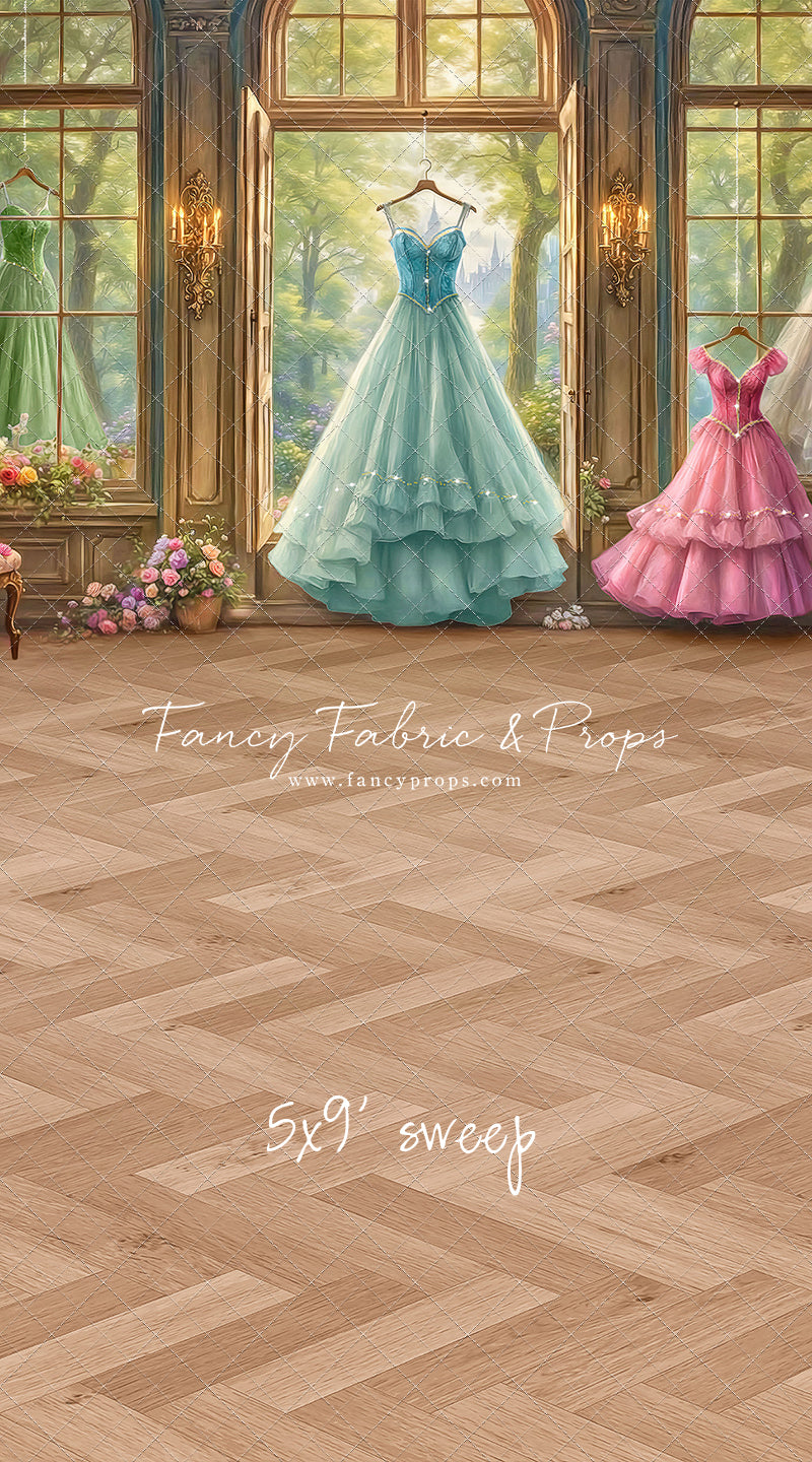 Dress of Royal Wishes- Wood Floor - With Sweep Option