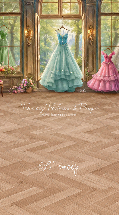 Dress of Royal Wishes- Wood Floor - With Sweep Option