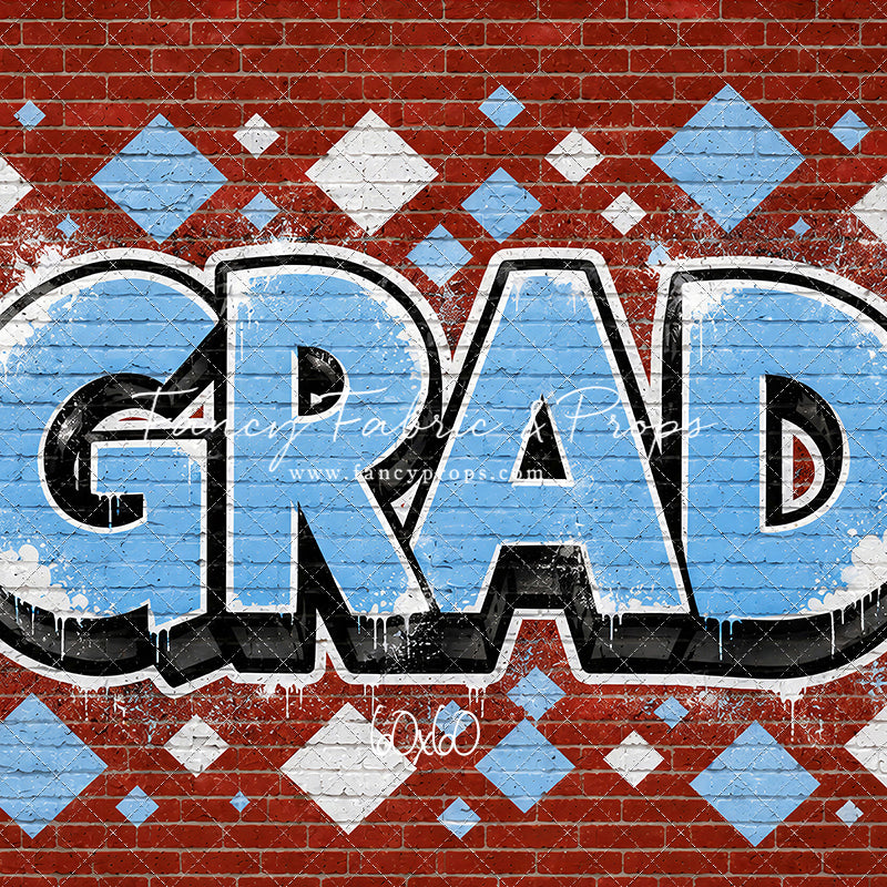 Baby Blue & White Grad - With Sweep Option