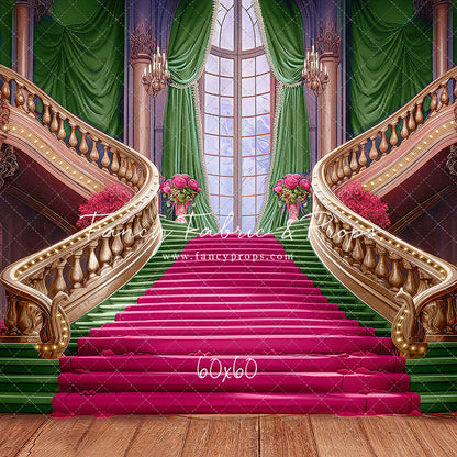 Ballroom Royal Staircase - Green - With Sweep Option