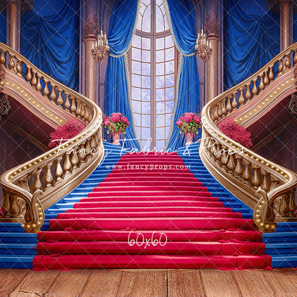 Ballroom Royal Staircase - Royal & Red - With Sweep Option