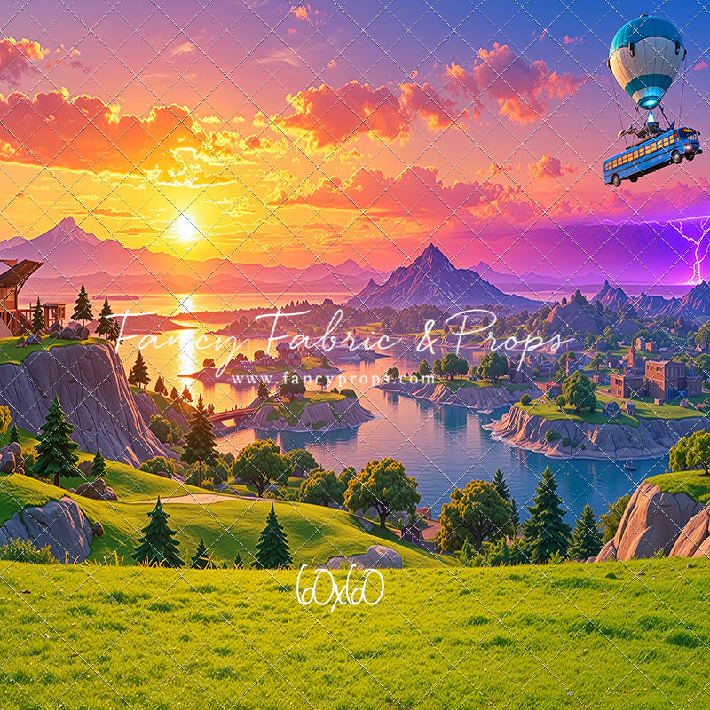Battle Bus Sunset - With Sweep Option