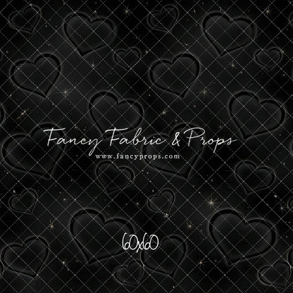 Black Puffy Hearts - With Sweep Option