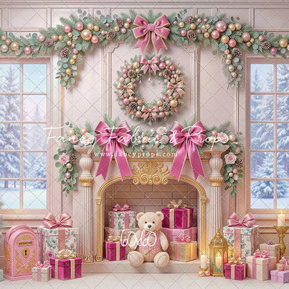 Blush Holiday Hearth - with Sweep Option