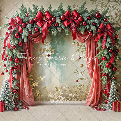 Bowtied Vintage Christmas - with Sweep Option
