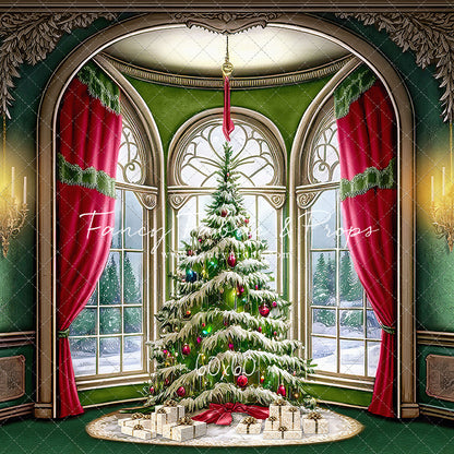 Cathedral Christmas - Green Carpet Option - with Sweep Option