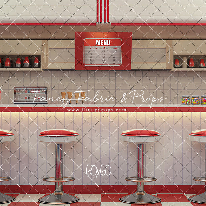 Cherry Cream Diner - With Sweep Option