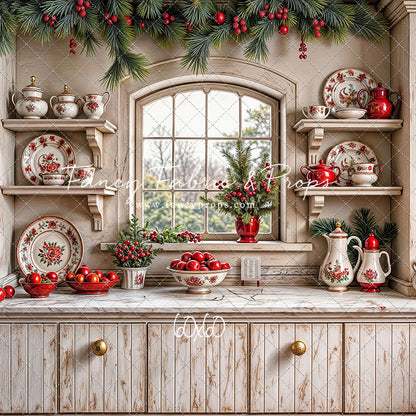 Christmas China Cabinet - With Sweep Option