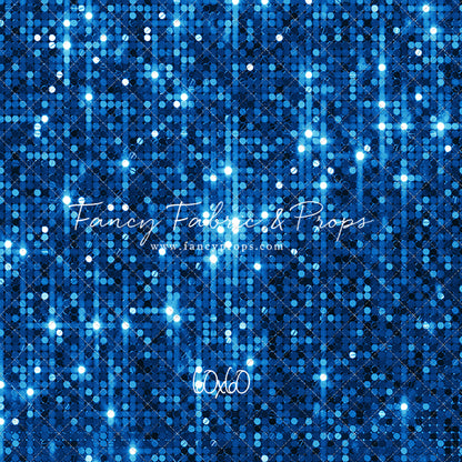 Electric Blue Glitz - With Solid Floor Sweep Option