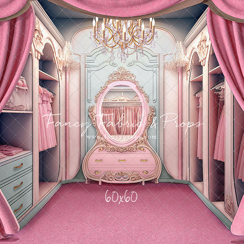 Elegant Armoire - Pink Floor Option - With Sweep Option