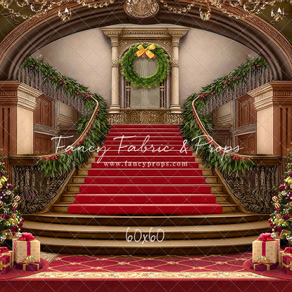 Grand Holiday Staircase - Red Carpet - with Sweep Option