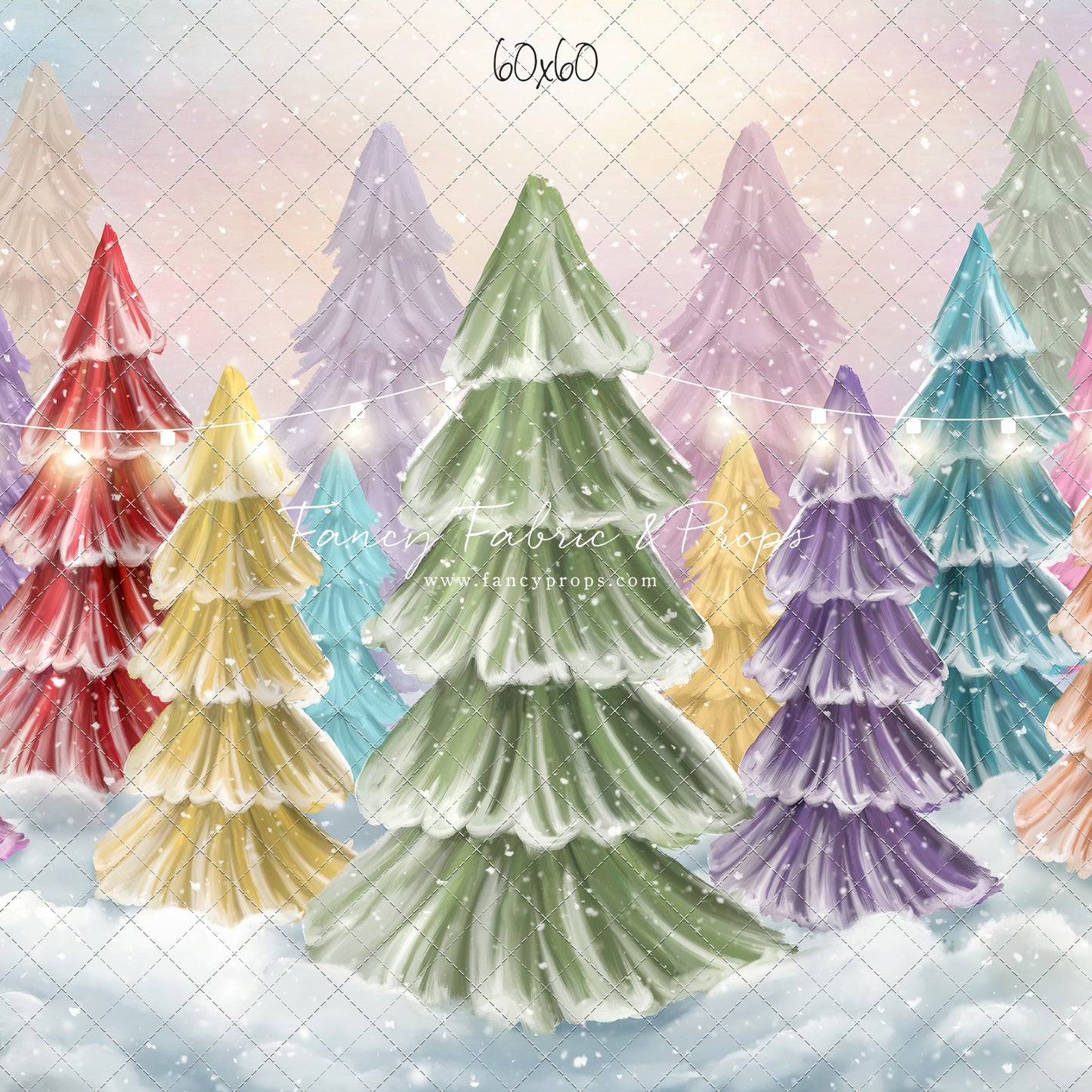 Magical Winter Rainbow Trees