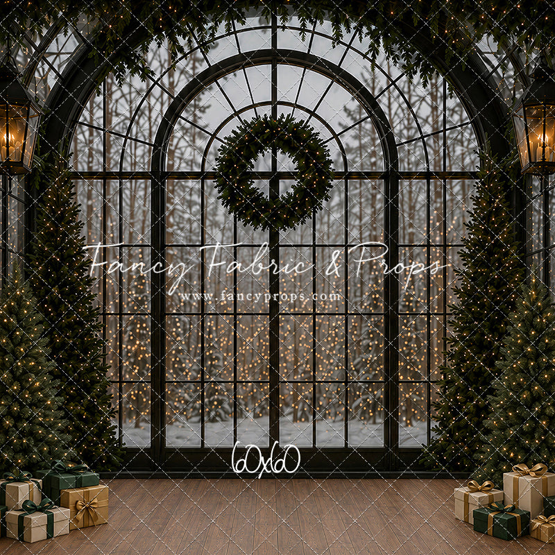 Moody Holiday Window View - with Sweep Option