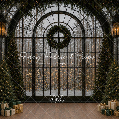 Moody Holiday Window View - with Sweep Option