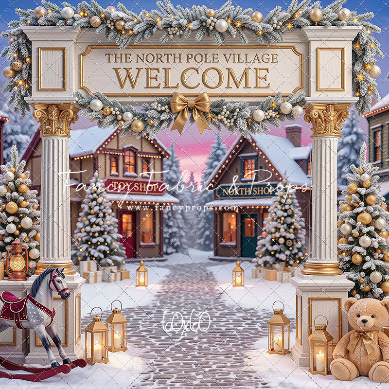 North Pole Village Welcome - with Sweep Option
