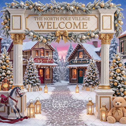 North Pole Village Welcome - with Sweep Option