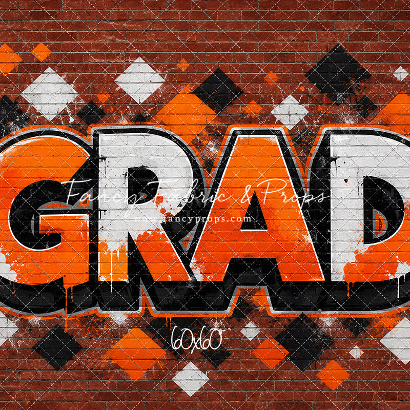 Orange & Black Grad - With Sweep Option