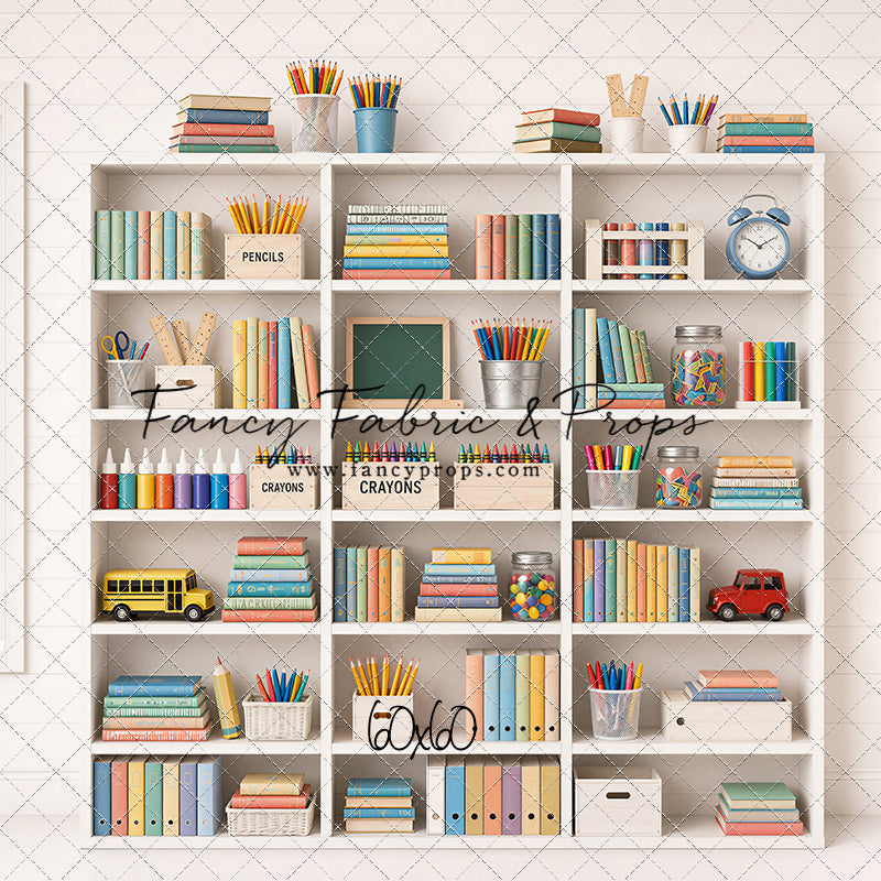 Pastel Classroom Bookshelf - With Sweep Option