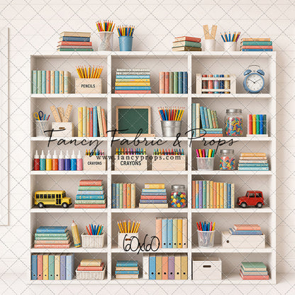 Pastel Classroom Bookshelf - With Sweep Option