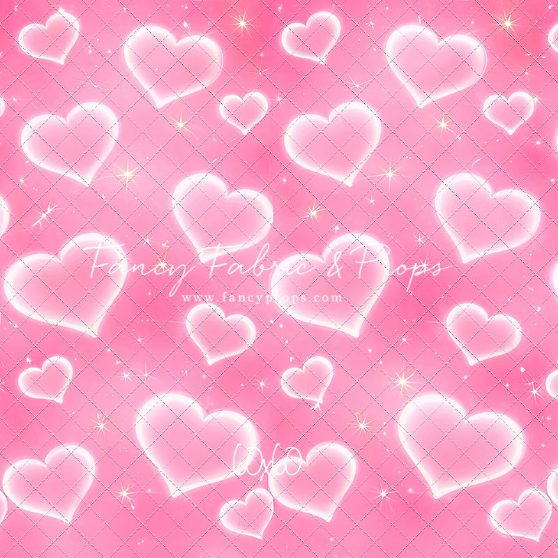 Pink Puffy Hearts - With Sweep Option