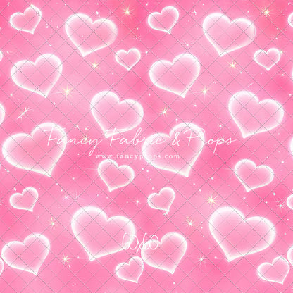 Pink Puffy Hearts - With Sweep Option