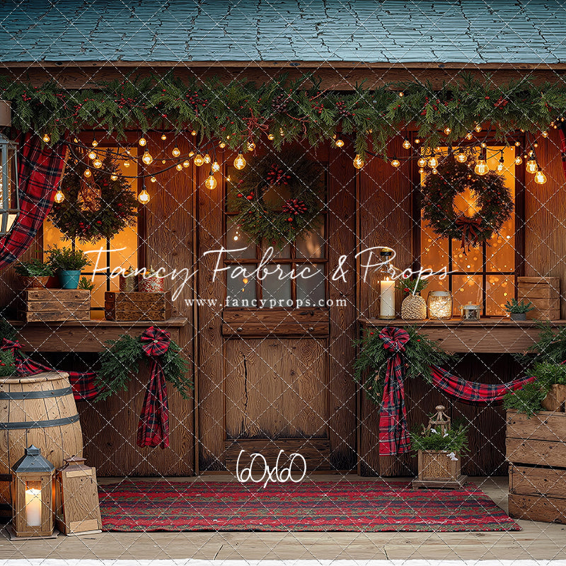 Plaid Cabin Porch - With Sweep Option